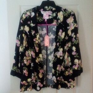 Candie's Blazer - Black Floral  -NWT!